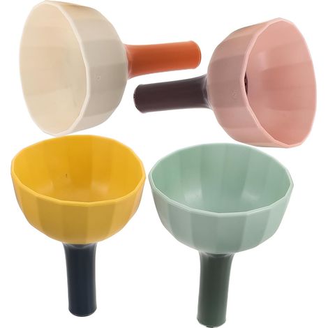 4-teiliges, Zusammenklappbares Silikon-küchentrichter-set Zum Umfüllen Von Öl Und Flüssigkeiten, Überlaufschutzfilter Zum Backen Und Konditorei
