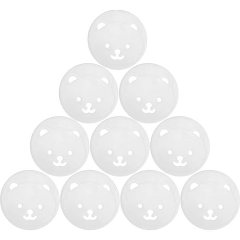 Packung Mit 30 Weißen, Bärenförmigen Abs-sicherheitssteckdosenabdeckungen Für Babys, Einfache Installation, Staubschutz Für Steckdosen Und Steckdosenleisten
