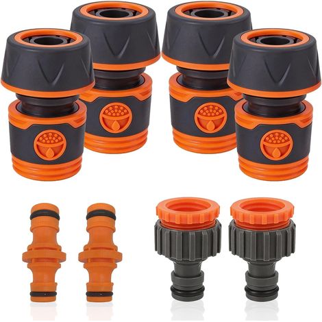 Gartenschlauchverbinder, 8-teiliges Gartenschlauch-adapterset, 19-mm-gartenschlauchverbinder, Für Terrasse, Auto, Pool Und Außenreinigung