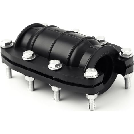 Rohrreparaturschelle, 25 Mm Durchmesser Auspuffrohrschelle Mit 8 Muttern, 8 Schrauben Und 16 Unterlegscheiben Für 24-26 Mm Kunststoff- Und Metallrohre