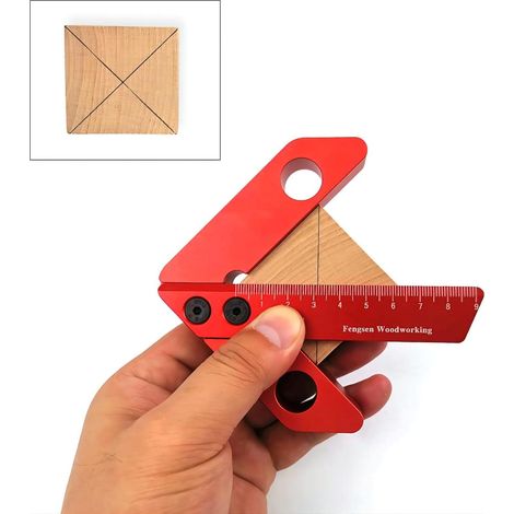 Zentrierwinkelmesser, Messwerkzeug Für Holzbearbeitung, Zentrierlehre, 45/90-grad-winkellehre, Schreinerlineal