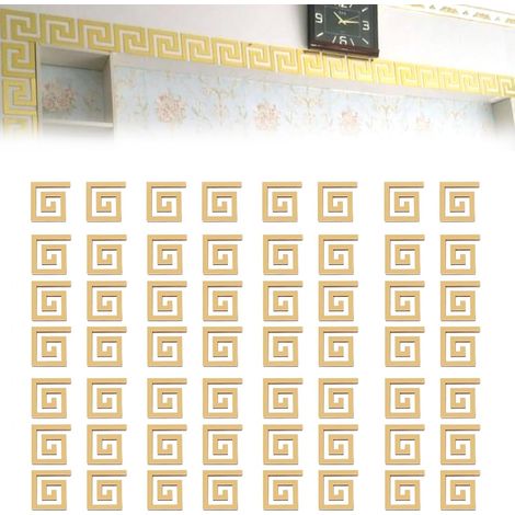 60 Abnehmbare Acryl-wandaufkleber, Abnehmbare Acryl-spiegel, Goldene Acryl-aufkleber, Geeignet Für Wanddekoration Und Möbeloberflächen
