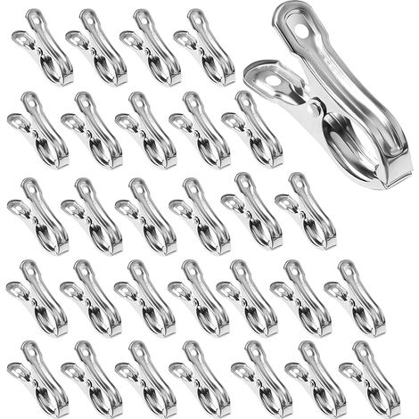 Set Mit 24 Metall-gewächshausclips – Gartenclips Aus Edelstahl – Stabile Clips Zum Befestigen Von Pflanzenabdeckungen Und Kleidung