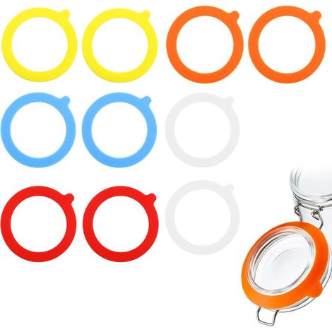 Set Mit 10 Silikon-glasdichtungen, Austauschbare Glasdichtungen, Gummidichtungen Für Clip-on-glasdeckel