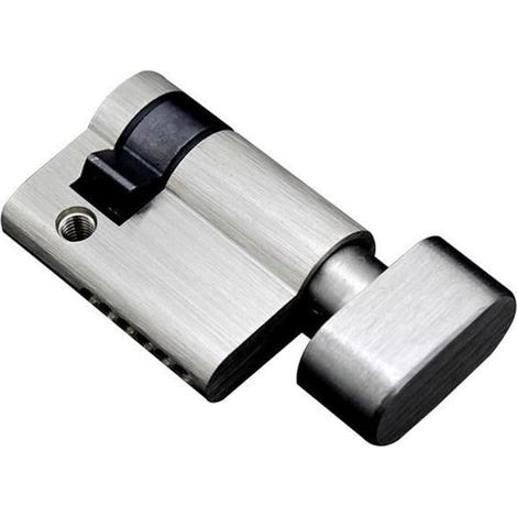 Schließzylinder, 45 Mm, Einseitig Öffnend, Komplett Aus Kupfer Mit Knauf Für Verdeckte Türen, Notausgangstüren, Trennwände, 45 X 32,8 Mm (glänzend Verchromt)
