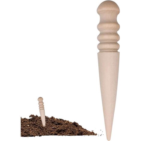 2-teiliges Pflanzwerkzeug-set Mit Plättchen, Miniatur-pflanzwerkzeug, Gartenwerkzeug, Griffiger Holz-pflanzkübel Zum Pflanzen Von Blumenzwiebeln Und Umpflanzen