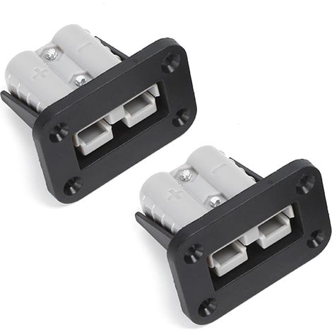 Set Mit 2 50-a-ladebatterieanschlüssen – Einbauhalterung – Zubehör Für Wohnmobile Und Boote – 50-a-batteriekabelanschluss