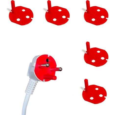 Roter Stecker Mit Kodierungsfunktion - Stecker - 2p+e Stromstärke - Kompatibel Mit Allen Standard-steckdosen Mit Roter Spitze