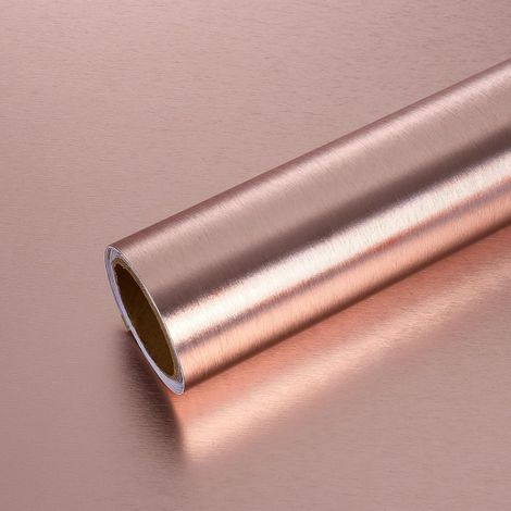Wasserdichte Küchentapete Aus Aluminiumfolie, Roségolden, Dekorativ Selbstklebend, Rolle Für Kühlschrank, Papierhandtücher, Metall, Vinyl, 40 Cm X 300 Cm