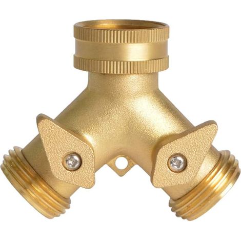Sprinklerschlauchverbinder Mit 2 Ausgängen, Verteiler, Bewässerungsarmatur, Verlängerungsverbinder, Wasserhahnadapter, Wasserhahndüse Und Wahlschalter Für Garten, Gewächshaus, Gemüsebeet, Rasen