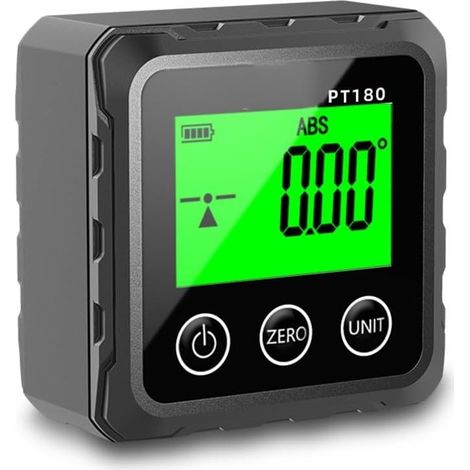 Digitaler Neigungsmesser Mit Magnetfuß Und Lcd-display Für Bauwesen, Automobilindustrie Und Holzbearbeitung, 6 X 3 X 6 Cm, Abs-kunststoff