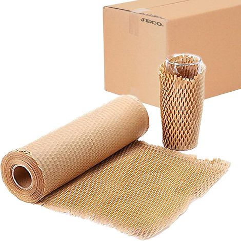 Zwei Rollen Kraftpapier-wabenstruktur, 30 Cm X 10 M. Umweltfreundliche Verpackung Zum Schutz, Polstern, Einpacken Von Geschenken, Umzügen, Als Ersatz Für Luftpolsterfolie.