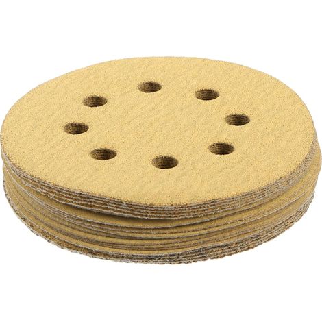Packung Mit 20 Runden Samt-schleifpapierblättern (5 Zoll Durchmesser) Zum Polieren Von Holz Und Metall, Vorgelocht Mit 8 Löchern