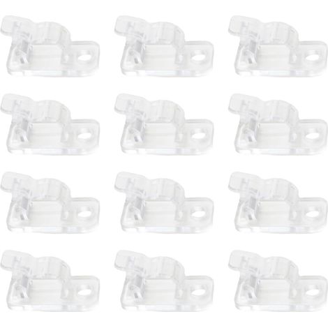 Packung Mit 100 Drahtbefestigungsclips Mit Schrauben, Schraubhaken Für Lichterketten Im Außenbereich, Zaunhaken, Kabelaufhängehaken (transparent)
