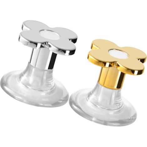 Set Mit 2 Selbstklebenden, Blütenförmigen Toilettenspülknöpfen, Spülknopf, Toilettensitzheber Für Frauen