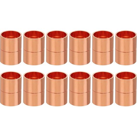 12 Stück Kupferlöthülsen, 16-mm-rohrkupplungen, Gerade Rohrverschraubungen Für Hlk-anlagen, 1 Mm Dick