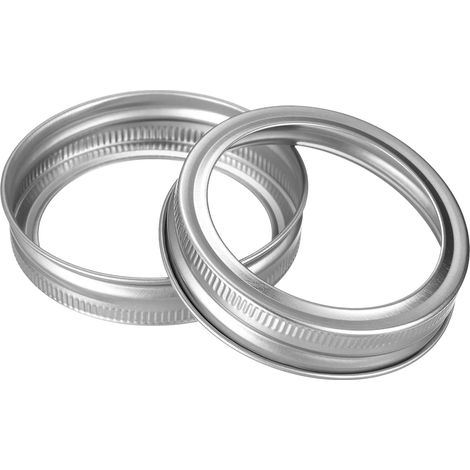 Packung Mit 12 Ersatzringen Für Einmachgläser Aus Weißblech, Standardöffnung, Auslaufsicher, Kompatibel Mit Aufbewahrungsdeckel (silber)