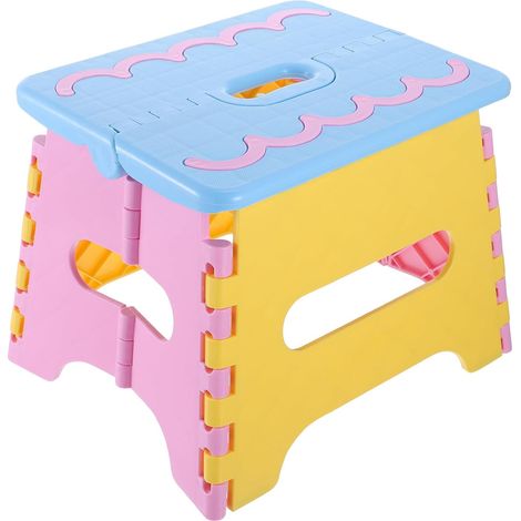 Tragbarer, Faltbarer Kunststoffhocker, Blau, 18 Cm Hoch, Kleiner Multifunktionaler Angel- Und Gartenhocker, Leicht Und Kompakt