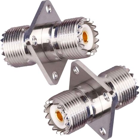 Uhf-buchse-buchse-steckverbinder, 4-loch-flansch, Chassis-montagestecker, So239, Pl259, Lötstecker Für Hf-koaxialkabel, Koaxialadapter, 2 Stück