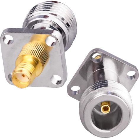 N-buchse Auf Sma-buchse, Einbau, 4 Löcher, 17,5 Mm, N-auf-sma-koaxialstecker, Chassis-typ Für Hf-antennen/wlan-funkgeräte, Hf-koaxialadapter, Flanschmontage