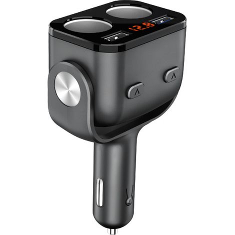Doppelte Zigarettenanzünderbuchse, Buvaye 12v/24v Usb-autoladegerät, 150w Mit Dual Qc3.0 Und 20w Pd Typ C Led-voltmeter-schalter-autoladegerät Für Mobiltelefon, Tablet, Gps