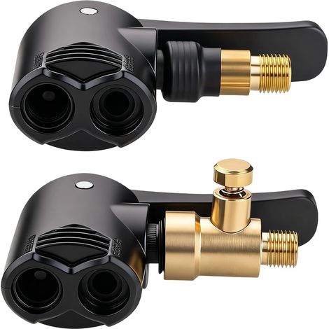 Stück Messing-reifenventiladapter, Messing-aufblasdüse Mit Hebelverschluss Für Luftpumpen, Kompatibel Mit Auto, Motorrad, Fahrrad, Lkw, Schnellanschluss Zum Aufpumpen Und Ablassen Der Luft