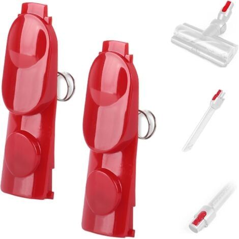 2 Ersatzteile Für Dyson Staubsauger, Federbelastete Clip-verriegelungsknöpfe, Kompatibel Mit Dyson V6/v7/v8/v10 Staubsaugern, Ersatzteile, Zubehör Für Dyson (rot)