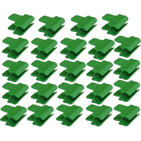 Set Mit 24 Schlauchschellen Für Gartenschläuche, Zubehör Für Gartenhausfolie, Pflanzenstäbe, Kunststofffolienclips, Grün