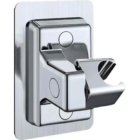 (silber) Set Mit 2 Verstellbaren, Selbstklebenden Wandhalterungen Für Duschköpfe – Badezimmeraccessoires