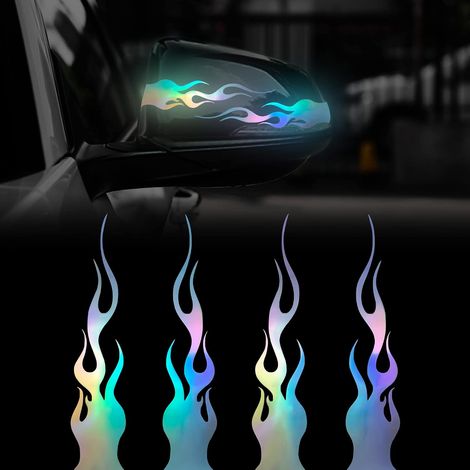 Set Mit 4 Reflektierenden Vinylaufklebern, 15 Cm, Für Golfwagen, Geländefahrzeuge, Motorräder, Fahrräder, Skateboards, Laptops, Universelle Dekoration (farbverlauf)