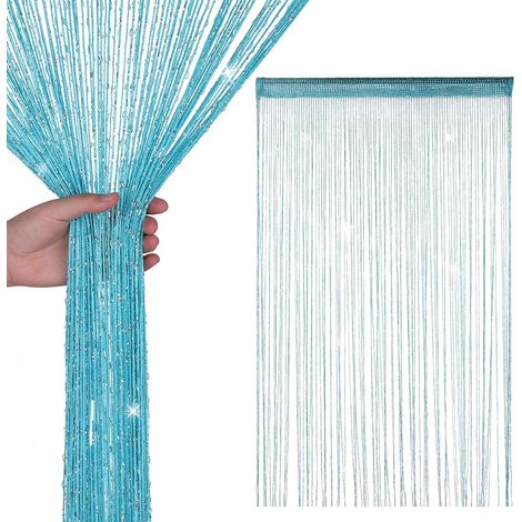 Pailletten-fransen-vorhang Mit Schnur, Fliegengitter, Raumteiler, Quastenvorhang Für Türen, Fenster, Eventdekoration (90 Cm X 200 Cm)