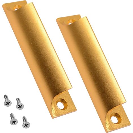 Aluminium-schiebetürgriff, 2er-set, Goldfarben, Für Möbel, Balkontüren, Küchenfenster, Schubladen Und Schiebetüren.
