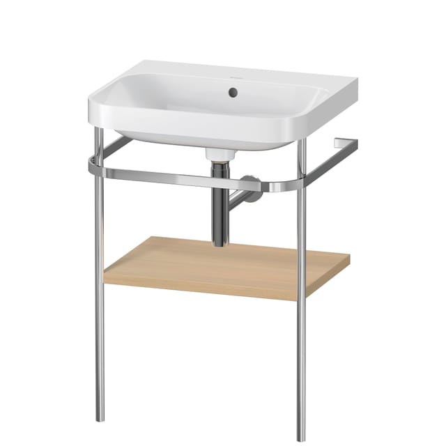 Duravit Möbelwaschtisch-Kombi Happy D.2 Plus 57,5x49cm, o. HL, Medit. Ei, m Konsole