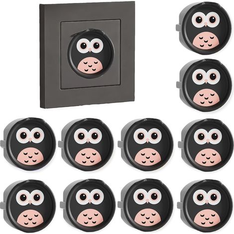 Packung Mit 10 Silikon-steckdosenabdeckungen (f-förmig) - Dekorativer Staubschutz - Für Küche Und Waschküche - Schutz Vor Staub (schwarz)