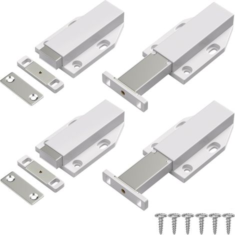 Stück Magnetische Türschließer Mit Druckmechanismus Für Schrankschubladensysteme, Magnetische Verriegelung, Türdämpfer Für Schranktüren
