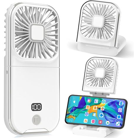 Mini-ventilator, Tragbar, Per Usb Aufladbar – Klein, Leise, Im Taschenformat, Für Büro, Zuhause, Outdoor, Zum Schlafen (weiß)