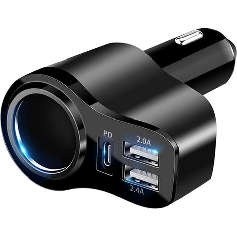 4- Und 1-usb-kfz-ladegerät, 48 W Pd 3.0 Schnellladegerät Usb-c, Usb-kfz-ladeadapter Für Iphone 17/air/16/15 Pro Max, Ipad, Samsung Galaxy S25/s24, H