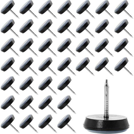 – Packung Mit 40 Teflon-möbelgleitern (19 Mm) – Geräuschreduzierung Und Schutz Für Holz- Und Fliesenböden – Einfache Montage