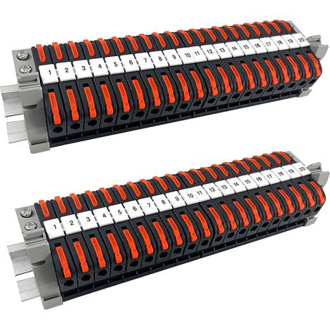 40-teiliges Din-schienen-klemmenblock-set, Pct-211 0,08–4 Mm² Elektronischer Klemmenblock Mit Erdung, Schienenanschluss-klemmenblock Für Heimwerkerprojekte