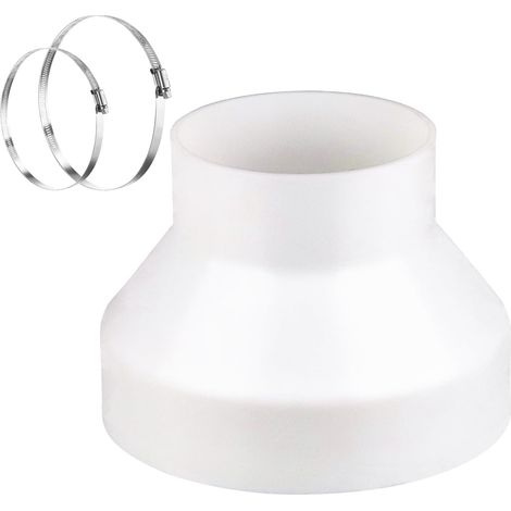 Schlauchreduzierstück Für Tragbare Klimaanlagen, Ø 100–150 Mm, Inklusive 2 Edelstahlklemmen, Universaladapter (150–100 Mm)