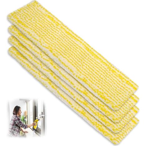 4-teiliges Mikrofaser-reinigungstuch-set Für Vw, Mikrofaser-wischmopp-zubehör, Ersatzpads Für Kärcher Fensterreiniger, Vw 2, Vw 5, Gelb