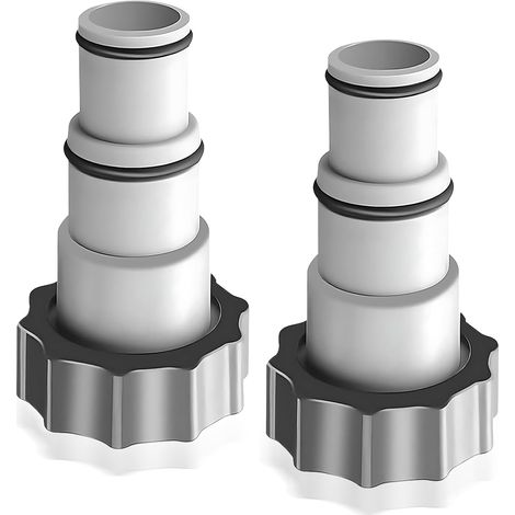 Set Mit 2 Poolschlauchadaptern – Adapter Für Poolschläuche Mit 32 Und 38 Mm Durchmesser – Mit Innengewinde