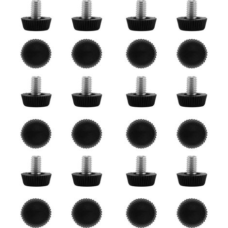 Schwarz. 24 Verstellbare Möbelfüße M6, Rutschfeste Bodenschoner, Stuhlbeinschoner, Möbelfüße Für Tische, Stühle Und Sofas, Höhenverstellbar