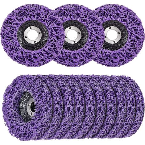 Packung Mit 10 Fächerscheiben, 115 Mm – Körnung 46, Zum Reinigen Und Entlacken – 22 Mm Öffnung – Für Keramik- Und Metalloberflächen
