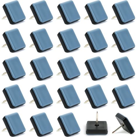22x22mm Möbelgleiter Mit Nagel, 28 Stück Ptfe Teflon Quadratische Möbelgleiter Geeignet Für Glatte Böden Und Teppiche