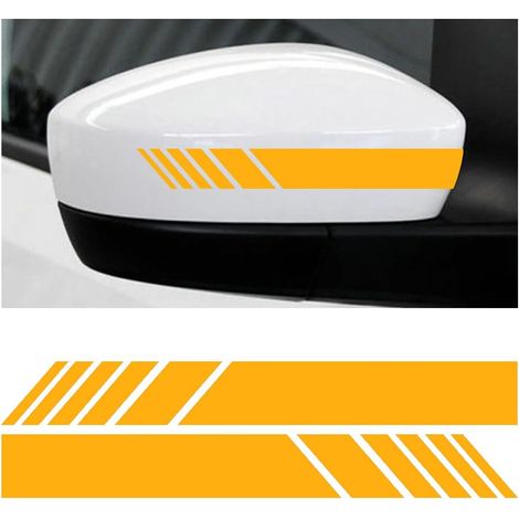 Stück Reflektierende Auto-rückspiegelaufkleber, Individueller Reflektierender Seitenstreifen (gelb)