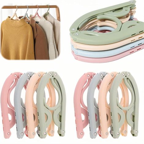 Set Mit 12 Faltbaren Kleiderbügeln In 4 Farben, Tragbare Reisekleiderbügel Aus Kunststoff Für Zuhause, Hotel, Camping, Urlaub, Kreuzfahrten, Unverzichtbares Reiseaccessoire