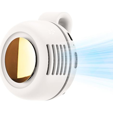 Einfacher Mini-ventilator Mit 3 Turbostufen, Usb-aufladbar, Taschenformat, Praktische Aufhängemöglichkeit (weiß)
