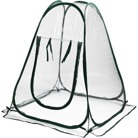 Mini-pop-up-gartengewächshaus Aus Transparentem Pvc Zur Überwinterung Von Topfpflanzen Und Blumen Im Freien – 70 X 70 X 80 Cm