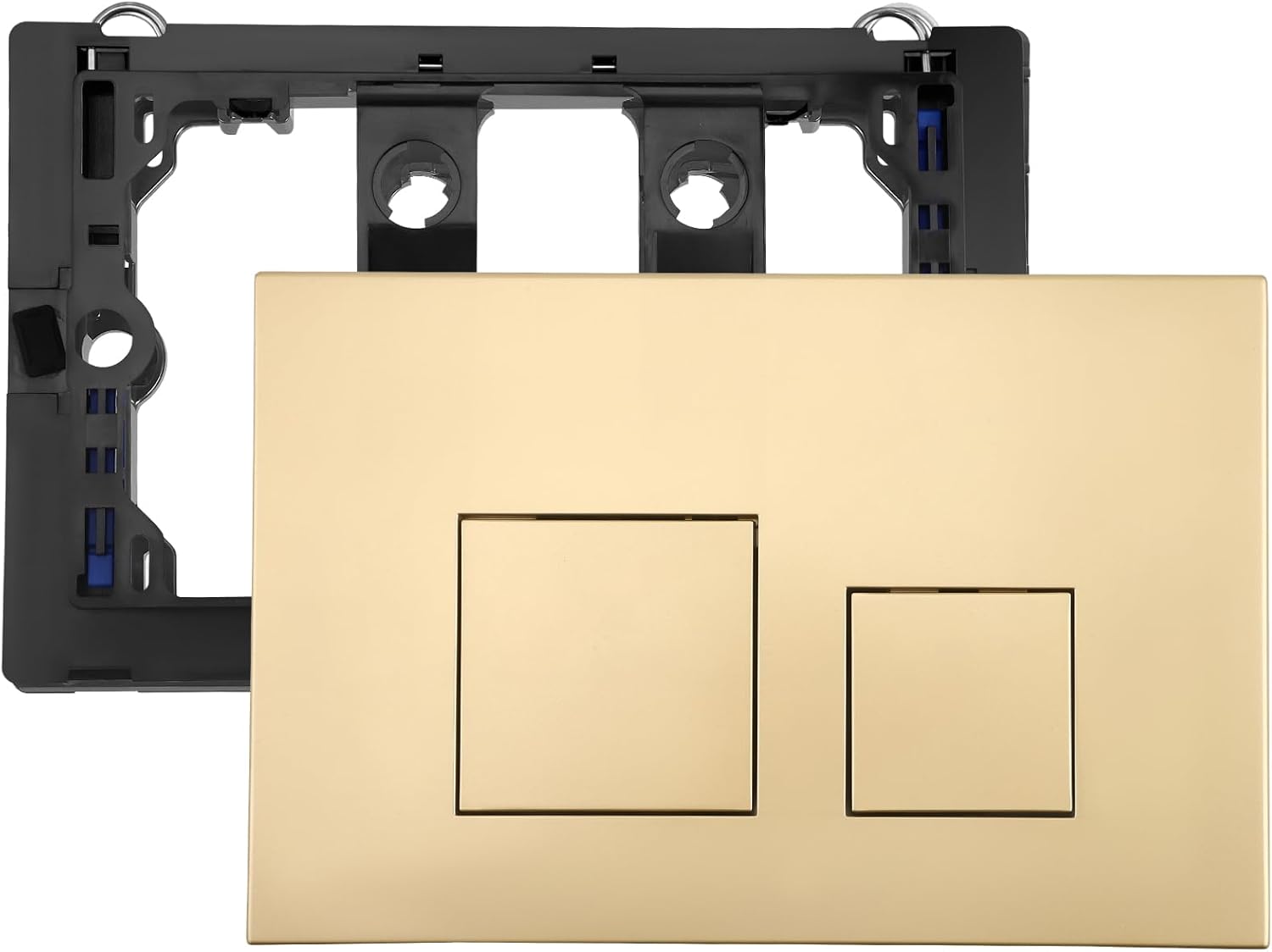 Wandmontiertes Wc-spülpanel, Zweimengenspülung, Mit Entlüftung Und Montagerahmen (gold)